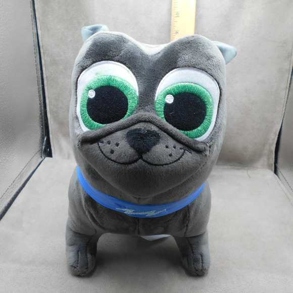 Disney Store Puppy Pals Bingo 10" Plush Black/Gray Pug Dog - Picture 2 of 8